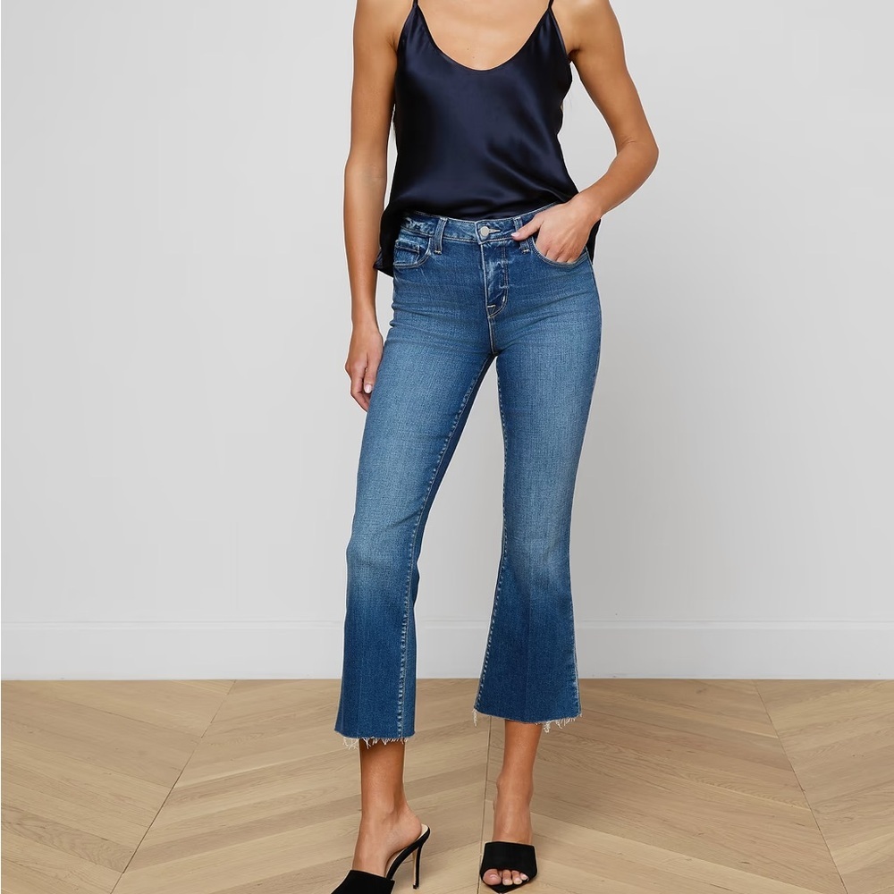 L'AGENCE Kendra Cropped Flare Jean